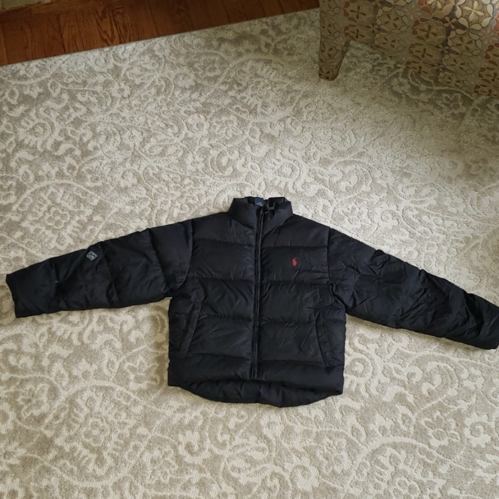 Child's 8/10 Polo Puffer Coat Black